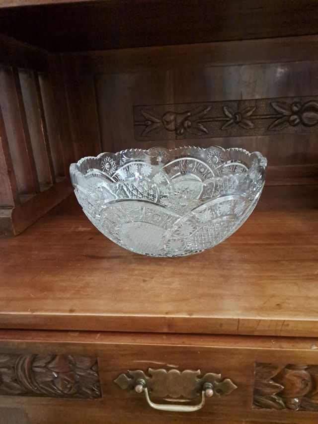 Ciotola fruttiera vetro decorato