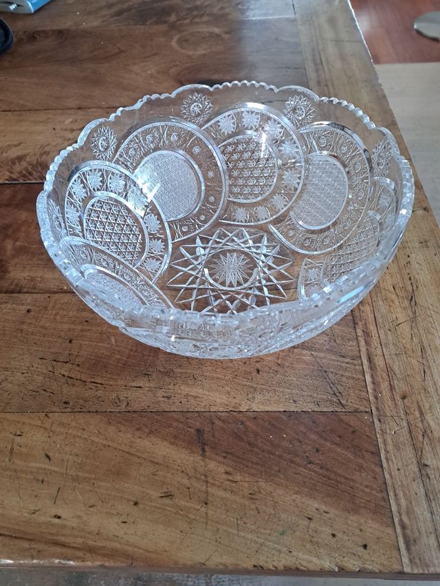 Ciotola fruttiera vetro decorato