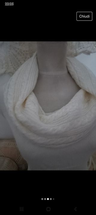 Abito bianco in maglia