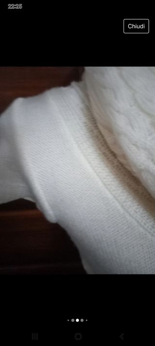 Abito bianco in maglia