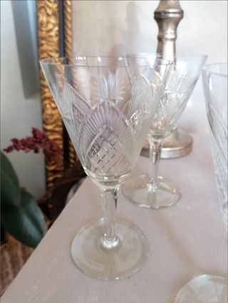 Copas de cristal labrado