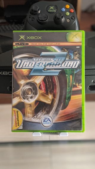 Xbox primera generación, con cables, mando y juego