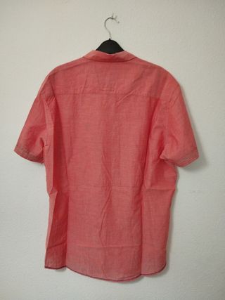 Camiseta de botones,manga corta,talla XL