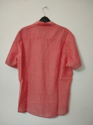 Camiseta de botones,manga corta,talla XL