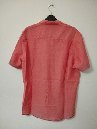 Camiseta de botones,manga corta,talla XL