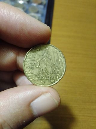 Lote 3 monedas 20 centimos Francia 1999