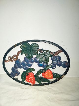 Antiguo salvamanteles reposaollas hierro fundido