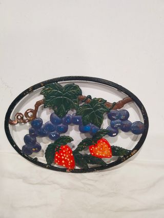 Antiguo salvamanteles reposaollas hierro fundido