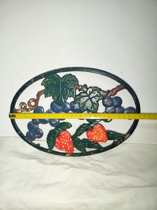 Antiguo salvamanteles reposaollas hierro fundido