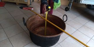 Paiolo antico in rame