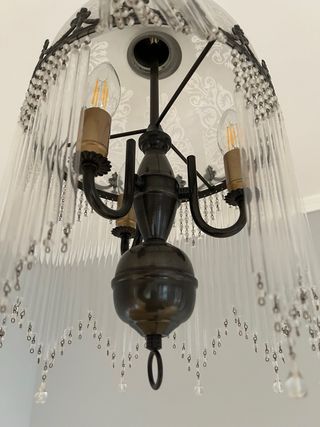 Lampara de salon de cristal