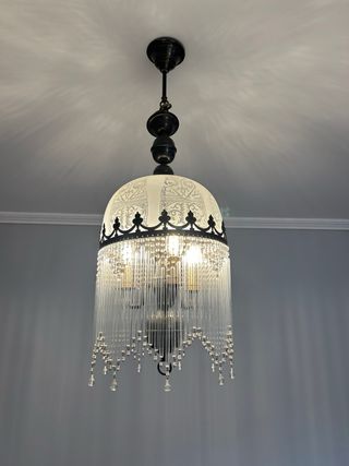 Lampara de salon de cristal