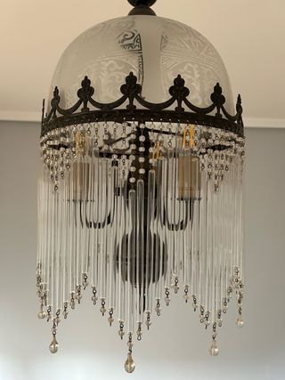Lampara de salon de cristal
