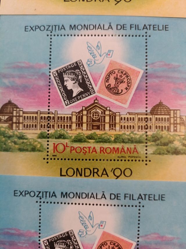 Filatelia Rumanía 1990