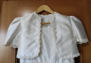 Vestido de comunión, camisón y zapatos 