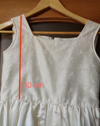 Vestido de comunión, camisón y zapatos 