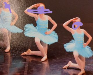 Stok 3 tùtu corti bambina  Turchesi