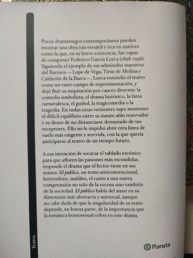 El público, Federico G.Lorca. Análisis.