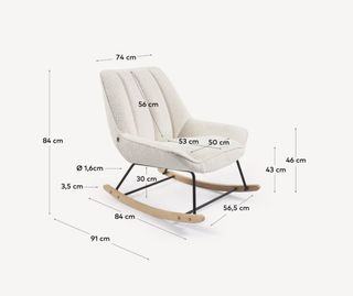 Mecedora de borreguito blanco