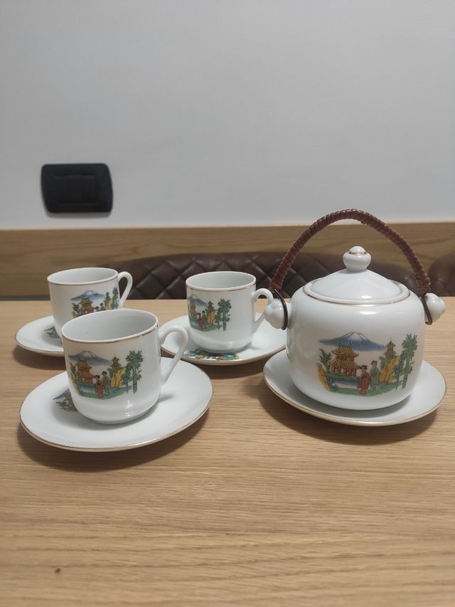 Tazzine caffè 3 piu zuccheriera stile giapponese