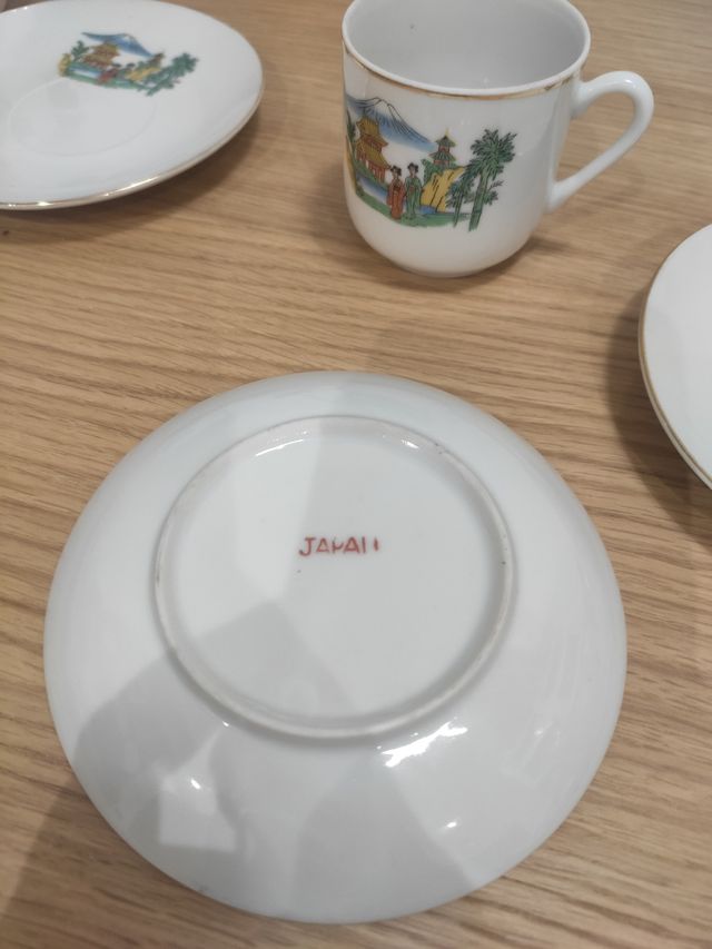 Tazzine caffè 3 piu zuccheriera stile giapponese