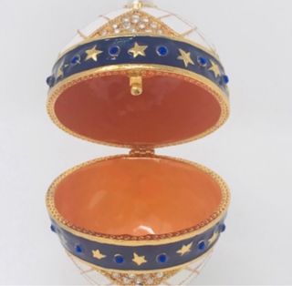 Huevo caja joyero estilo Faberge