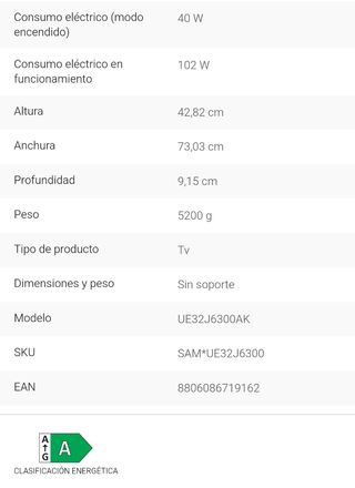 Televisor Samsung SmartTV 32" UE32J6300 Curvo