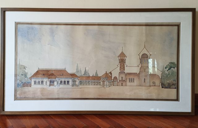 Dibujo arquitectónico de finales sigo XIX