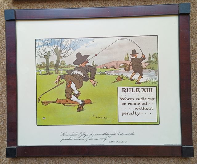 Conjunto de 6 cuadros de golf