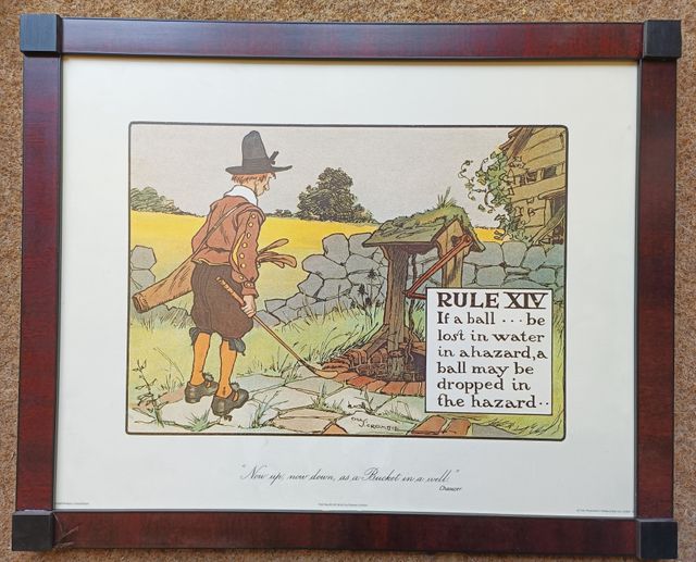 Conjunto de 6 cuadros de golf