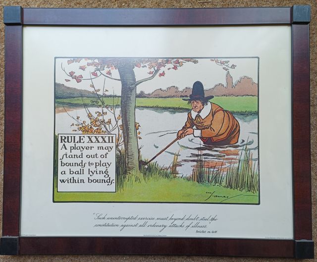 Conjunto de 6 cuadros de golf