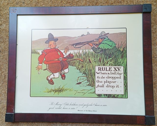 Conjunto de 6 cuadros de golf