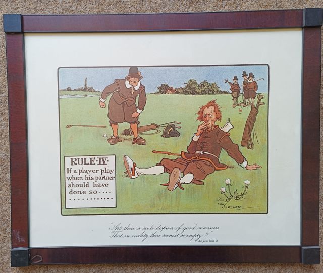 Conjunto de 6 cuadros de golf