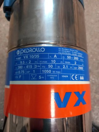 Bomba achique pedrollo VX10/35 trifasica