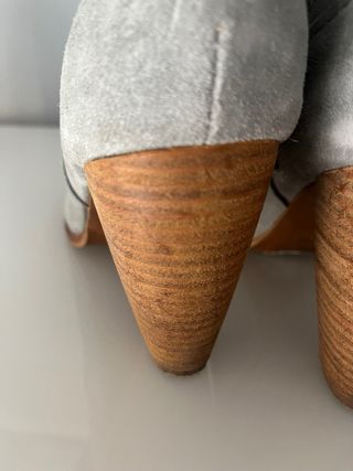 Botines de ante azul