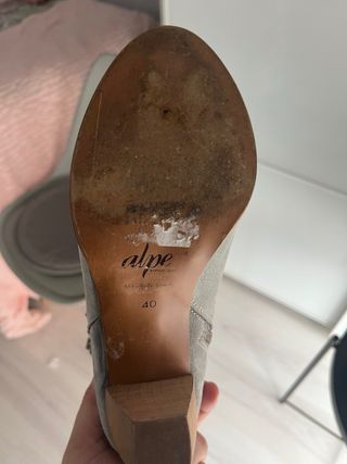 Botines de ante azul