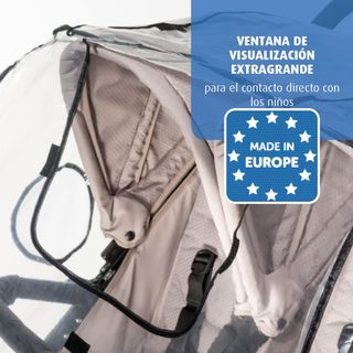 Protector para la lluvia para silla de paseo doble