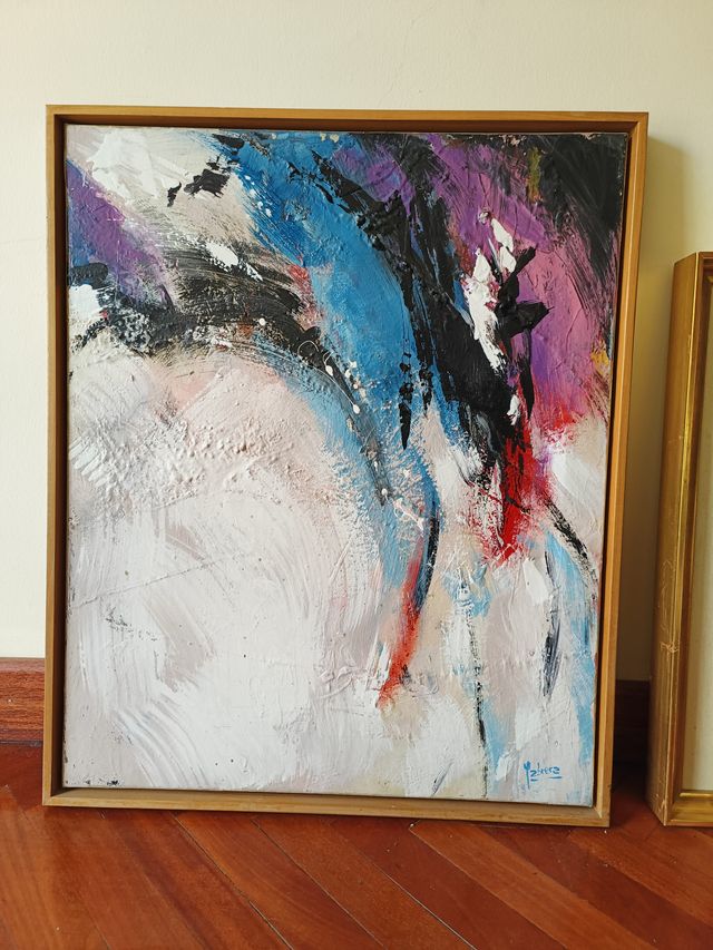 Pintura abstracta realizada por el pintor Cabrera