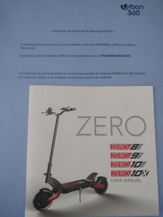 Patinete eléctrico zero 9