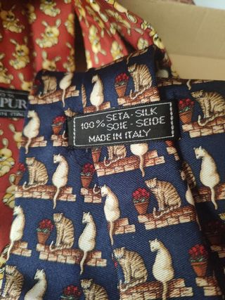 Set 3 cravatte animalier in seta