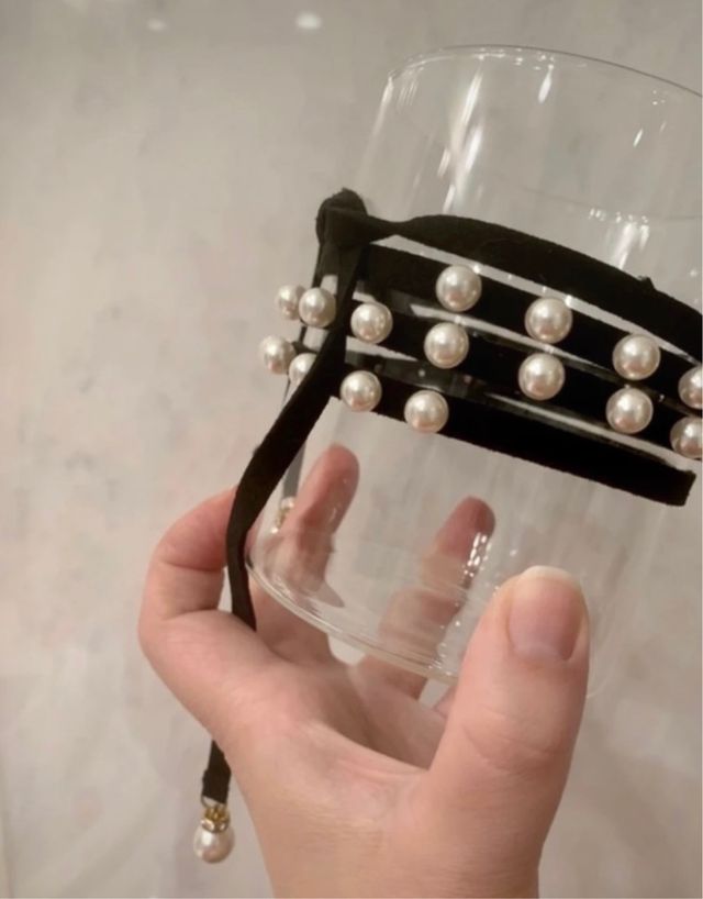 Cintura Intimissimi in Camoscio Nero e Perline