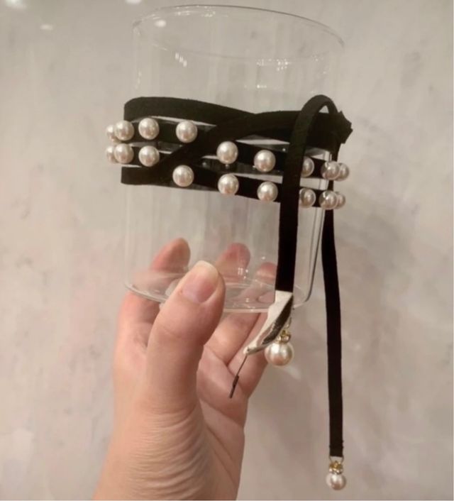 Cintura Intimissimi in Camoscio Nero e Perline