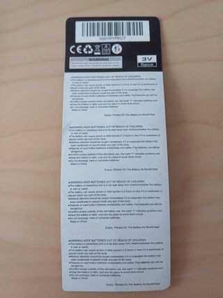 4 Pilas de litio CR1620 _ llaves de coche 