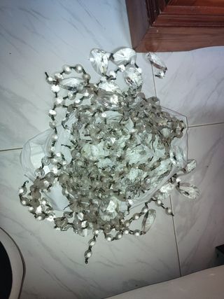 Lote de lágrimas accesorios de lampara antigua