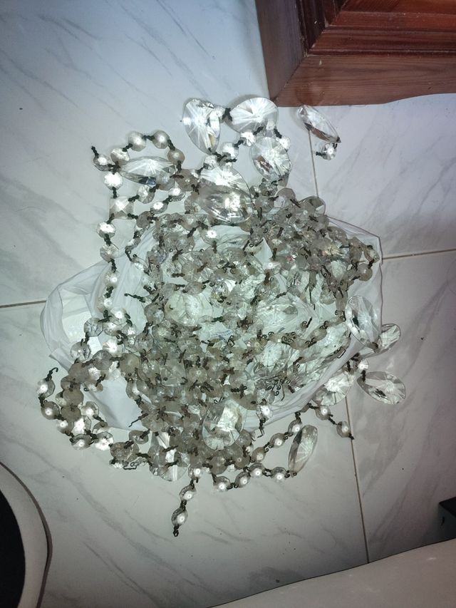 Lote de lágrimas accesorios de lampara antigua