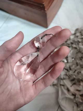 Lote de lágrimas accesorios de lampara antigua