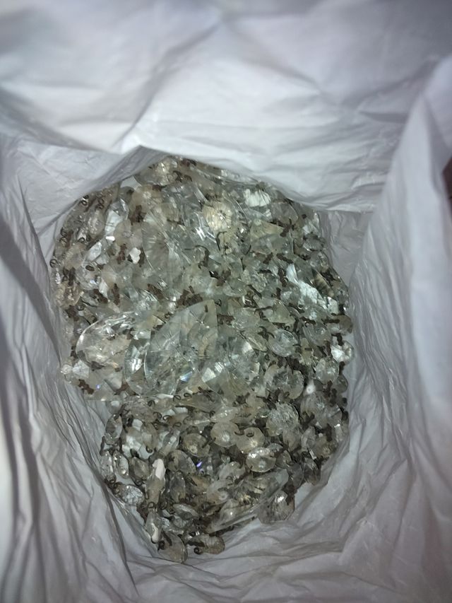 Lote de lágrimas accesorios de lampara antigua