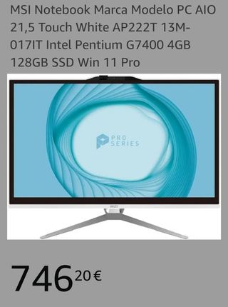 Pc monitor táctil 22 "