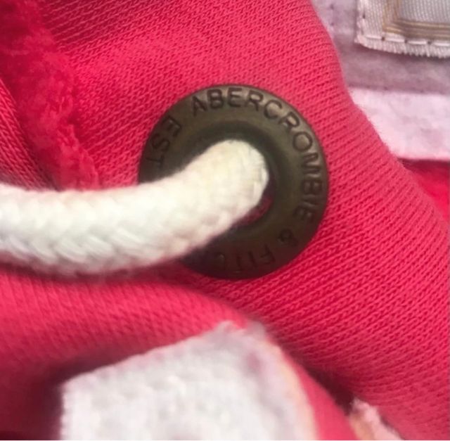 Felpa Corallo Abercrombie con Cappuccio