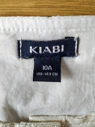 Peto Kiabi corto, crudo y dorado